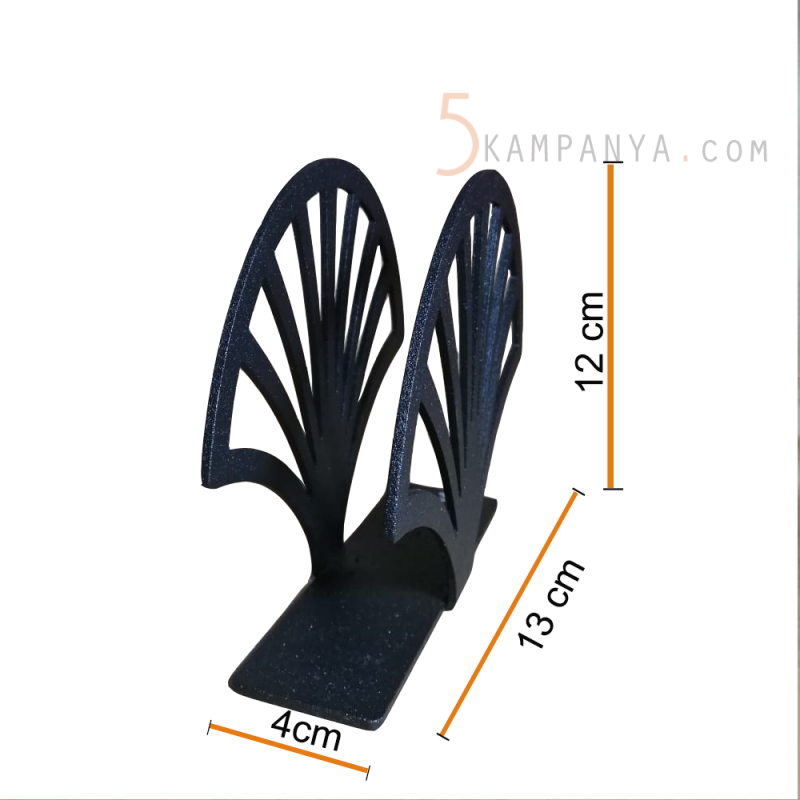 Yelpaze Figürlü Dekoratif Metal Peçetelik