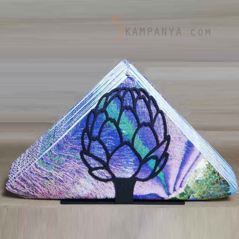 Enginar Figürlü Dekoratif Metal Peçetelik