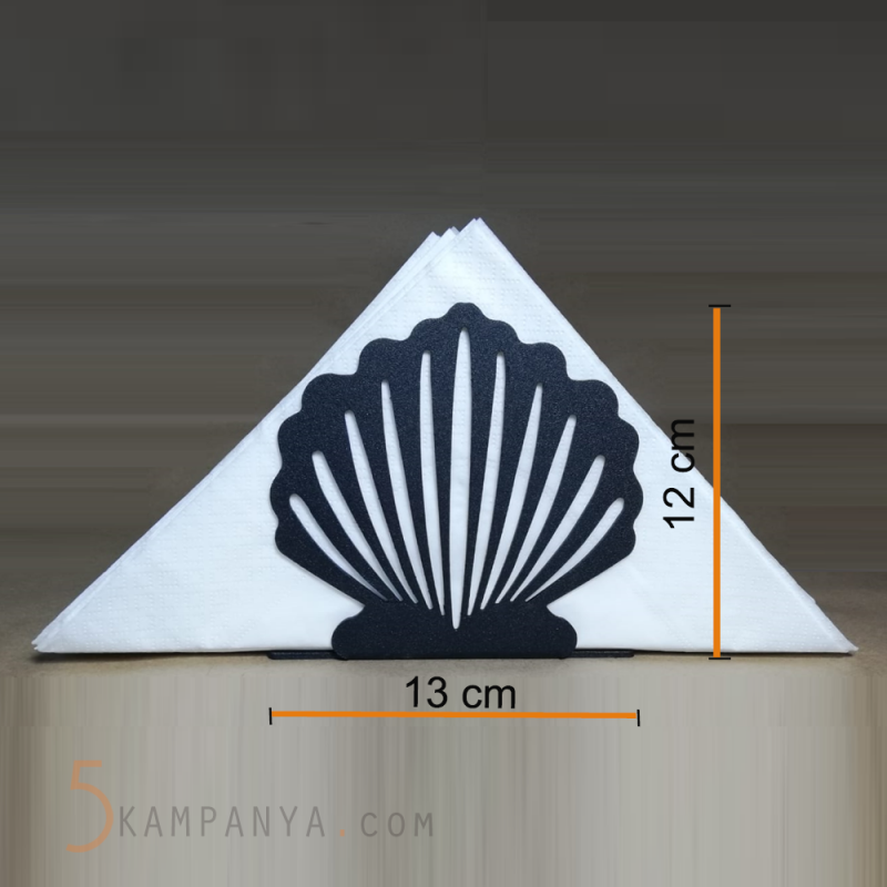 İstiridye Figürlü Dekoratif Metal Peçetelik