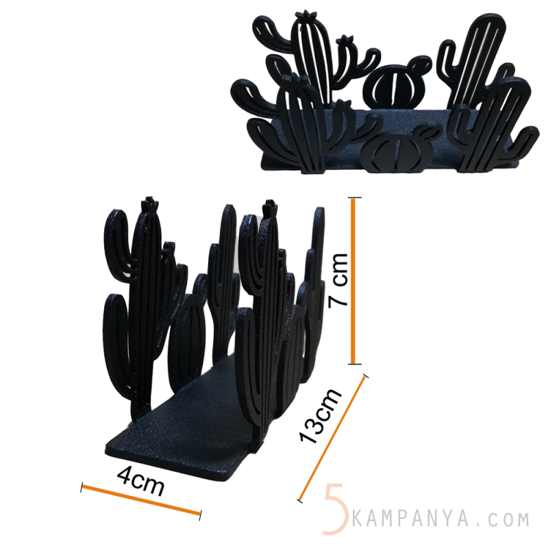 Kaktüs Figürlü Dekoratif Metal Peçetelik	