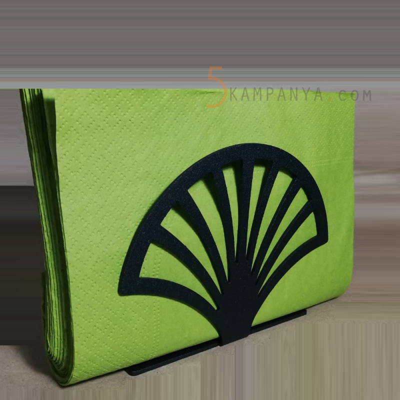 Yelpaze Figürlü Dekoratif Metal Peçetelik