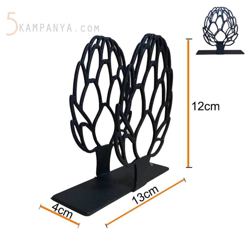Enginar Figürlü Dekoratif Metal Peçetelik