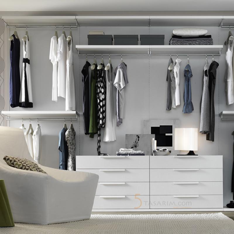 Giyinme Odası Çift slotlu Duvar Rayı