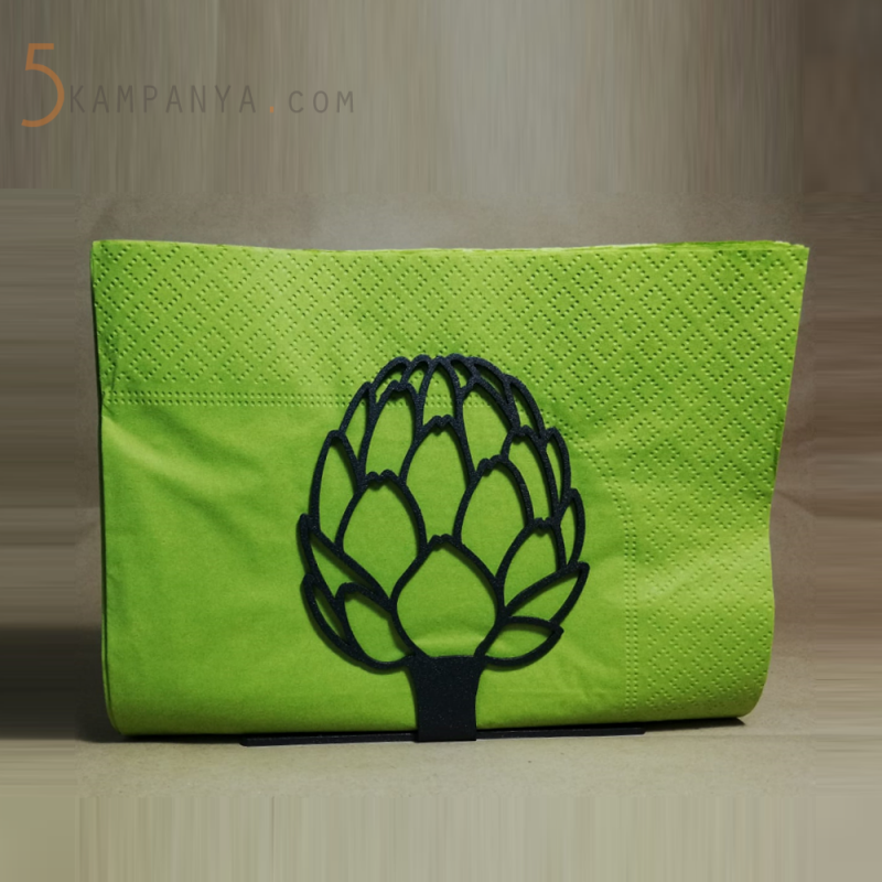 Enginar Figürlü Dekoratif Metal Peçetelik