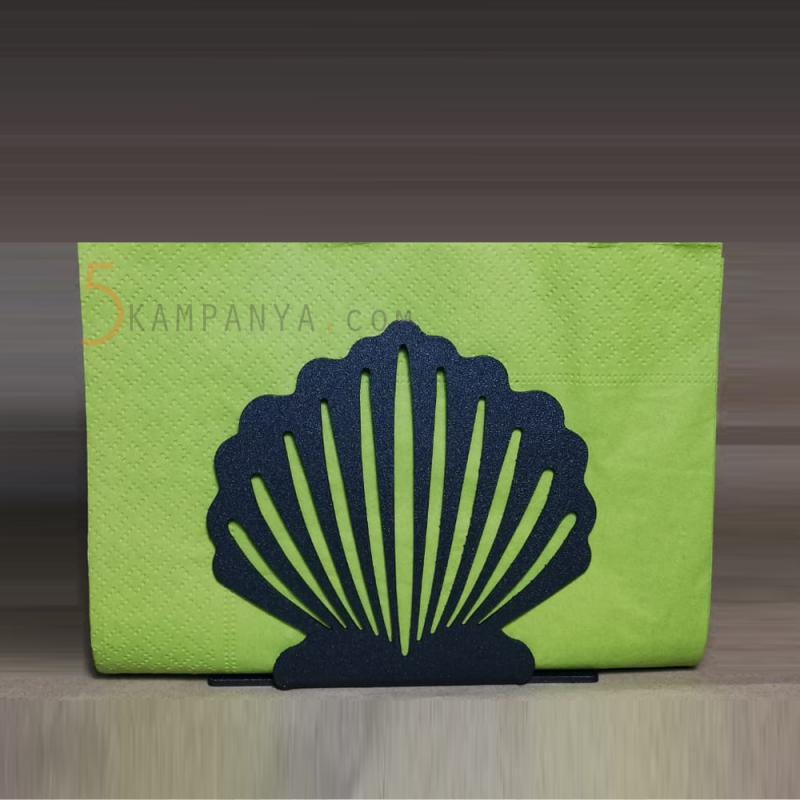 İstiridye Figürlü Dekoratif Metal Peçetelik