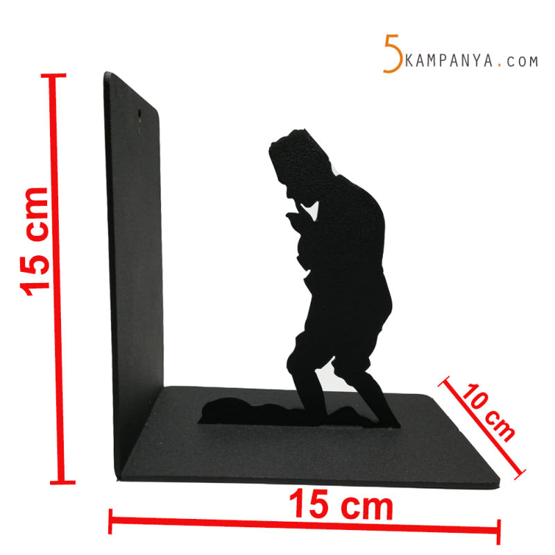 Atatürk Figürlü Dekoratif Metal Kitap Tutucu