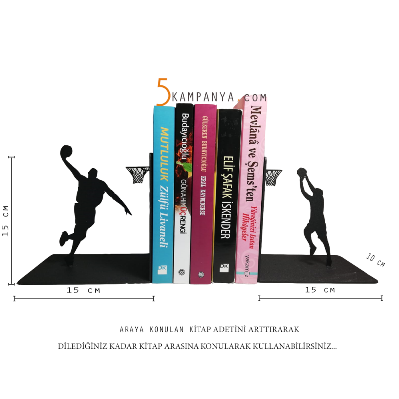 Basketbol Tutkunlarına Dekoratif Kitap Desteği Tutucu