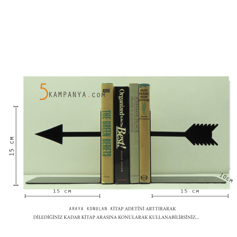 Ok Figürlü Metal Kitap Tutucu Modelleri