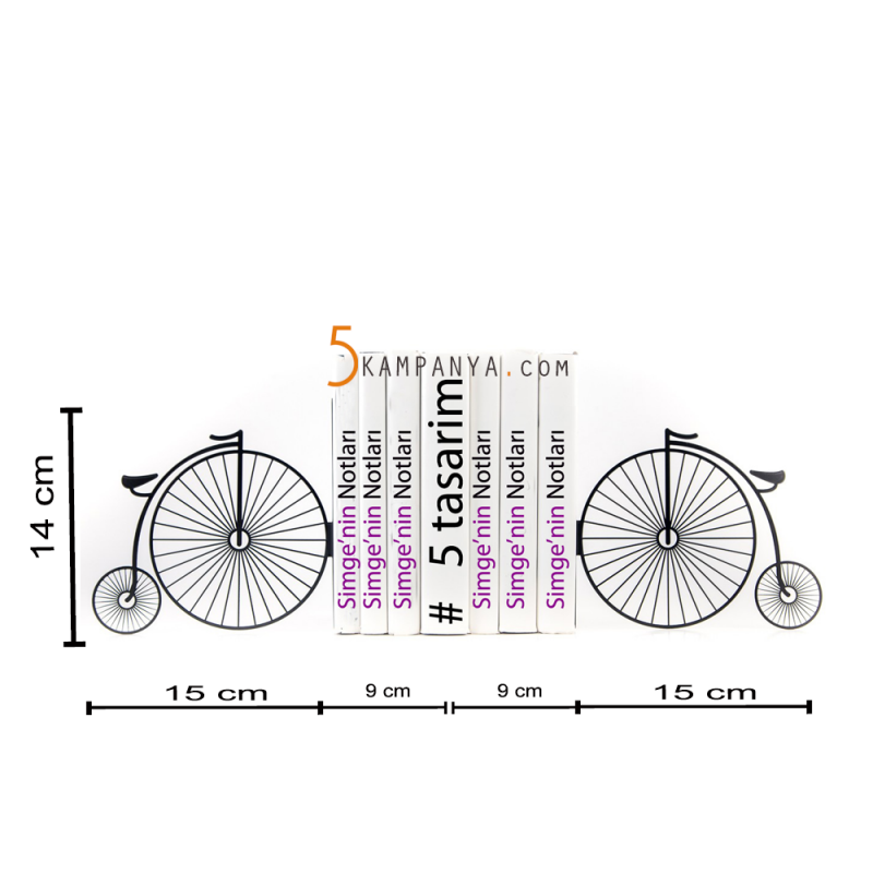 Vintage Bisiklet Kitap Tutucu