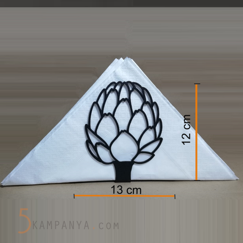 Enginar Figürlü Dekoratif Metal Peçetelik