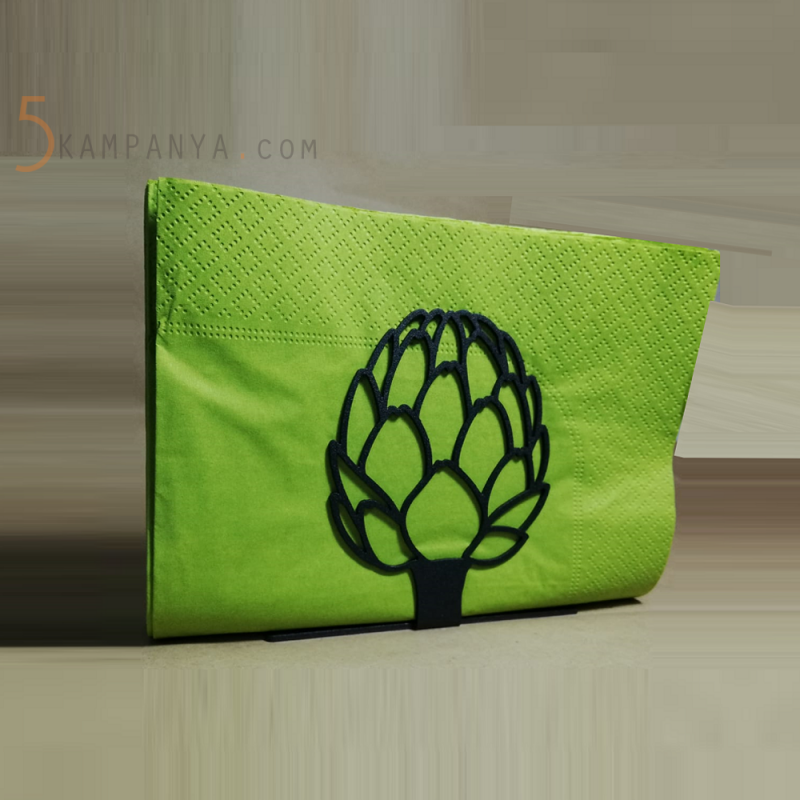 Enginar Figürlü Dekoratif Metal Peçetelik