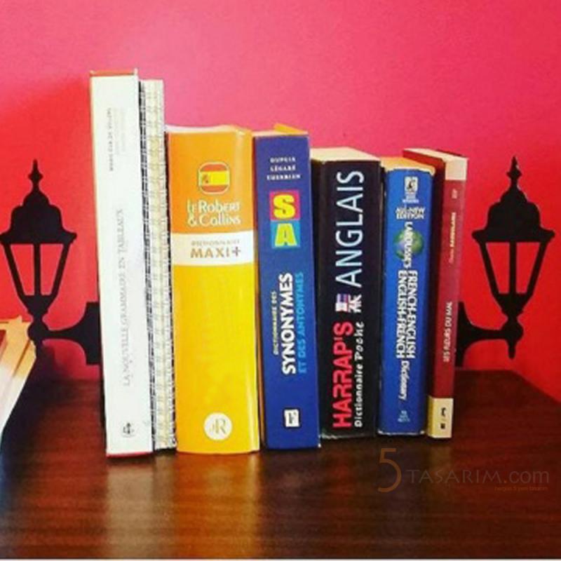 Metal Kitap Tutucu Sokak Lambası