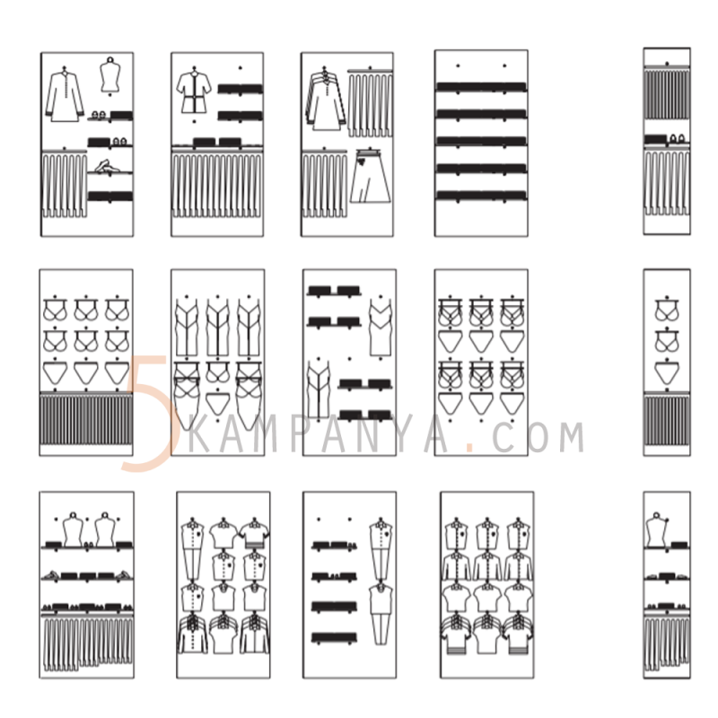Giyinme Odası Duvara Vidalanabilen Öne Bakan Askı Taşıyıcı Askılık Kolu