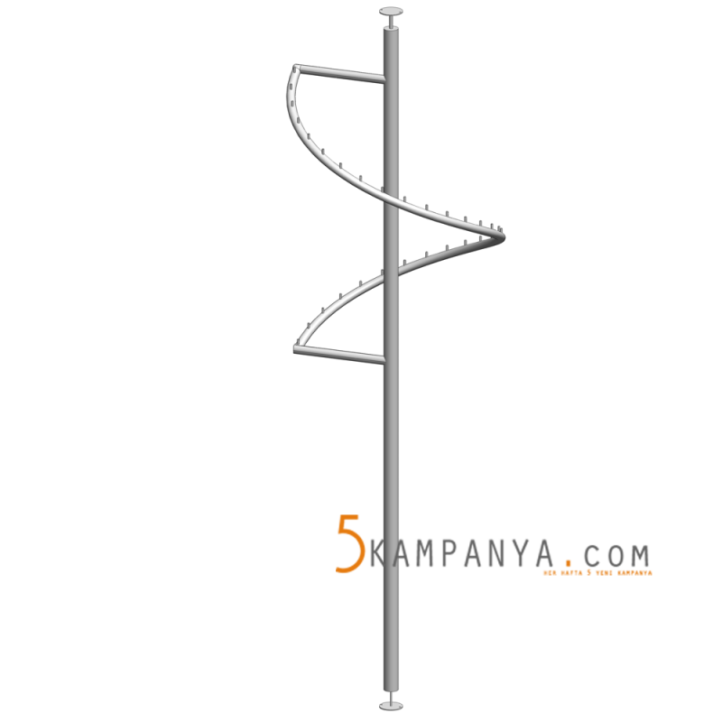 Giyinme Odası Köşe Bölüm Dönerli Elbise Askısı