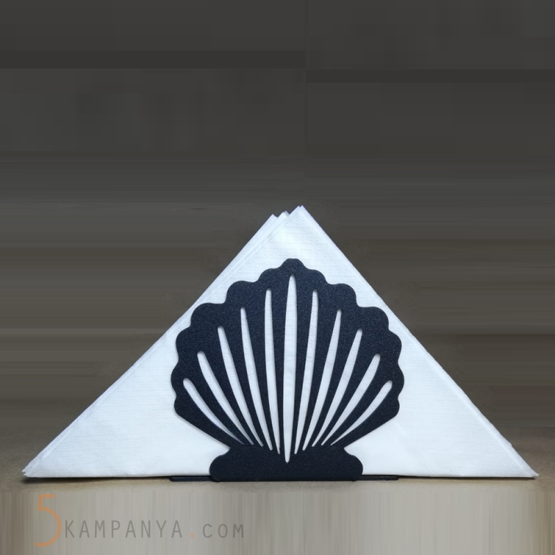 İstiridye Figürlü Dekoratif Metal Peçetelik