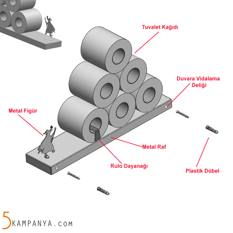 İlginç Tuvalet Kağıtlığı Rafı