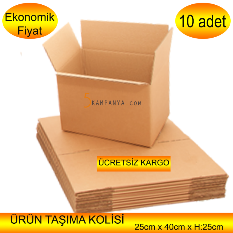 Orta Boy Taşıma Kolisi Karton Koli   10 adet
