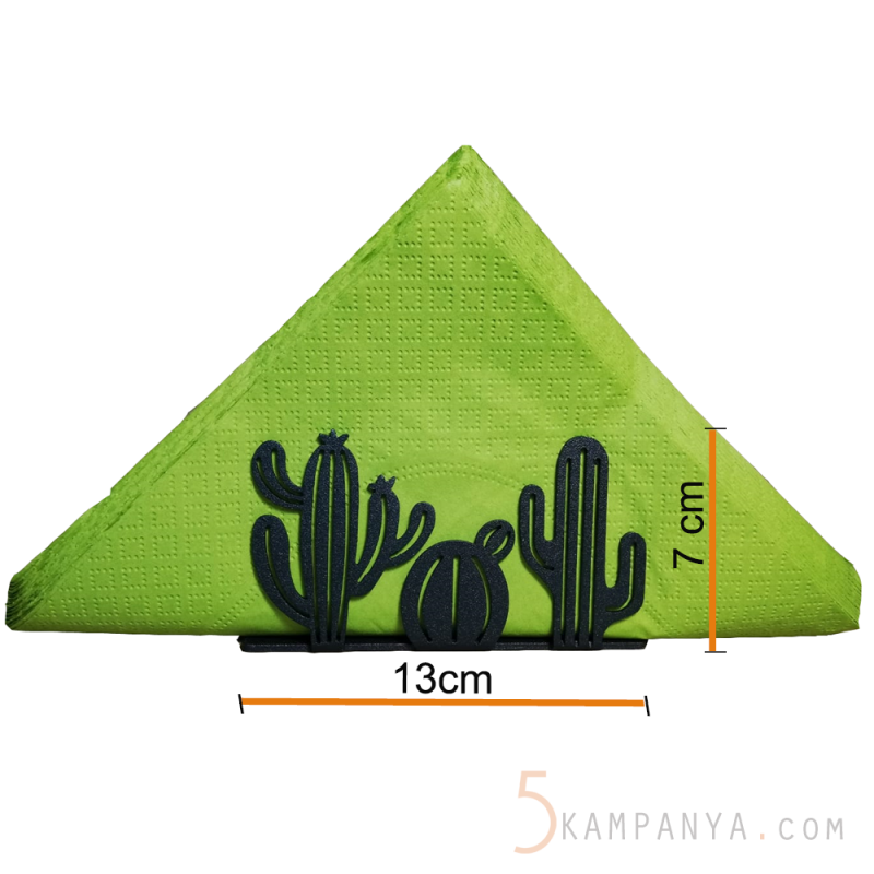 Kaktüs Figürlü Dekoratif Metal Peçetelik	