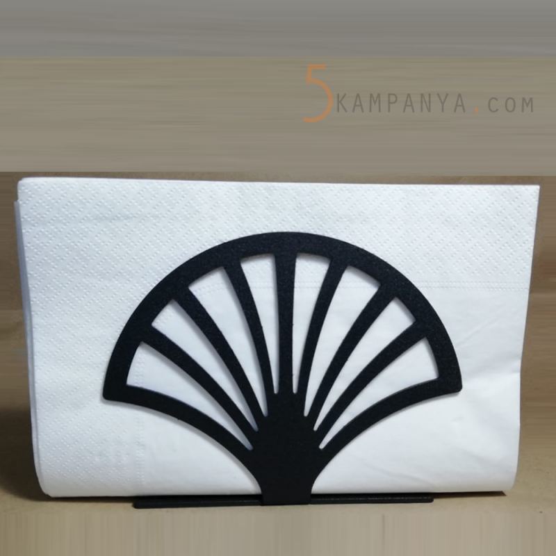 Yelpaze Figürlü Dekoratif Metal Peçetelik