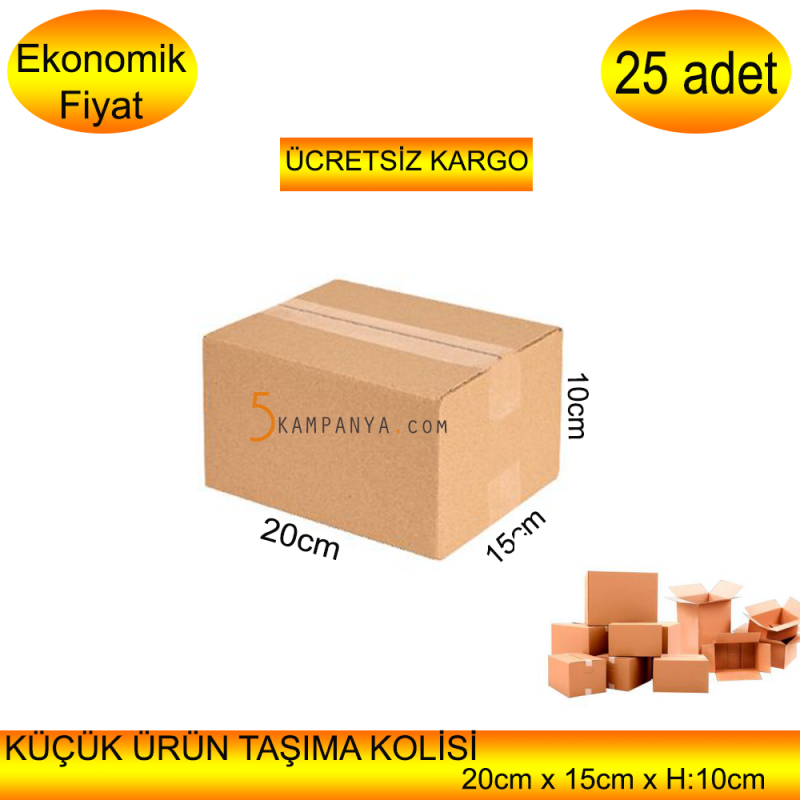 Hediye Kolisi, Boş Karton Koli Küçük Boy   25 adet