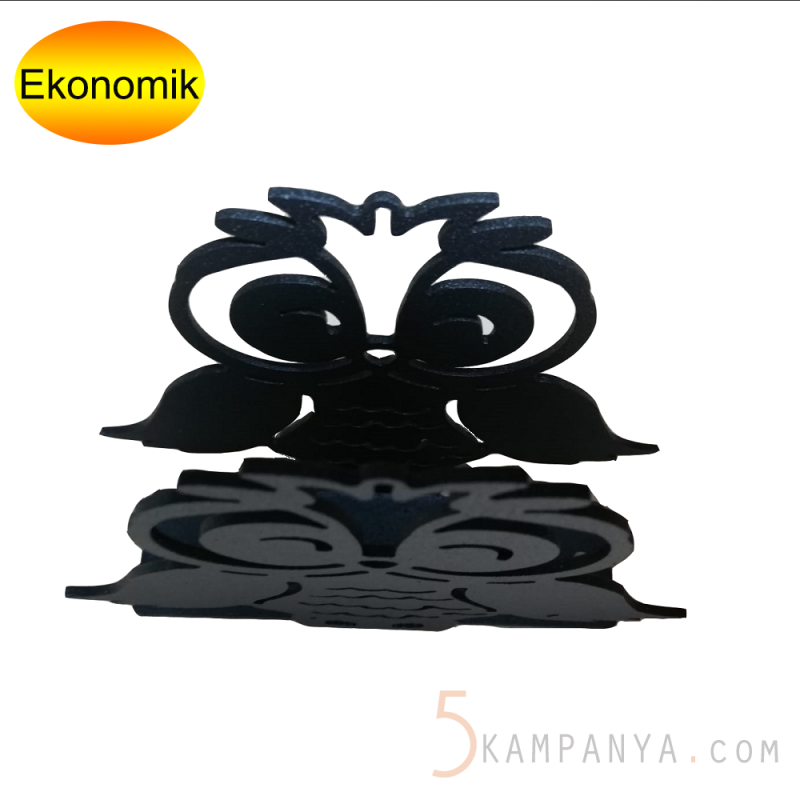 Baykuş Figürlü Dekoratif Metal Peçetelik 