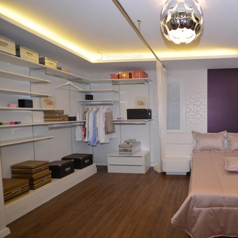 Giyinme Odası Askı Borulu Raf Taşıyıcıları 100 cm