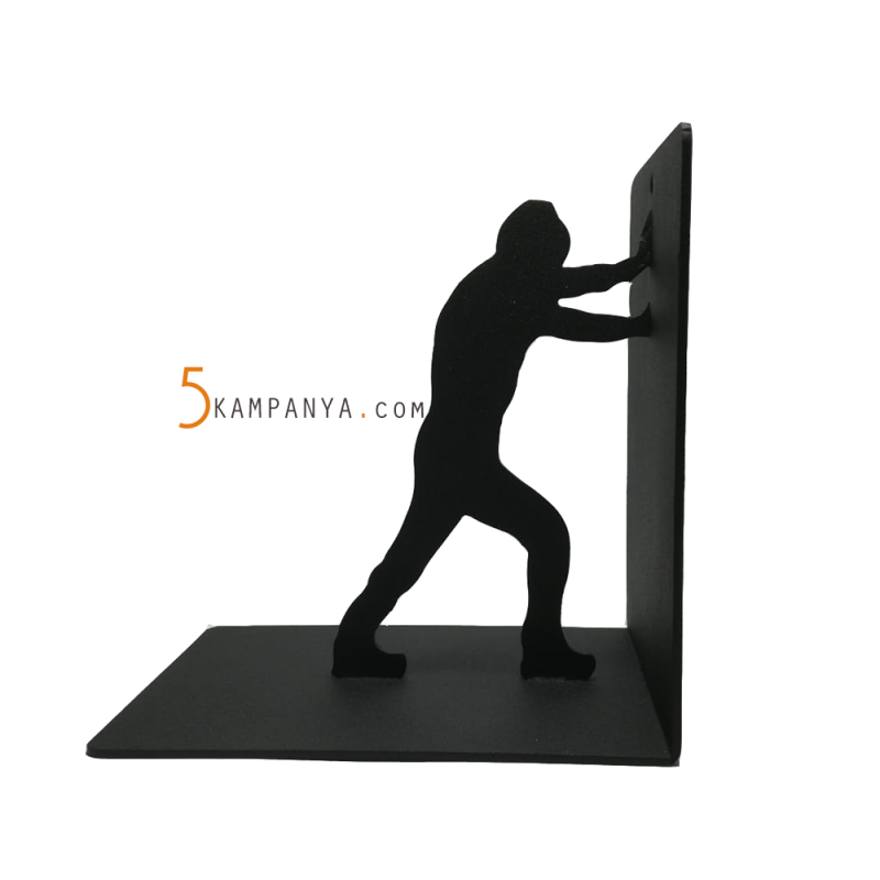 Kadın ve Erkek Figürlü Dekoratif Metal Kitap Desteği