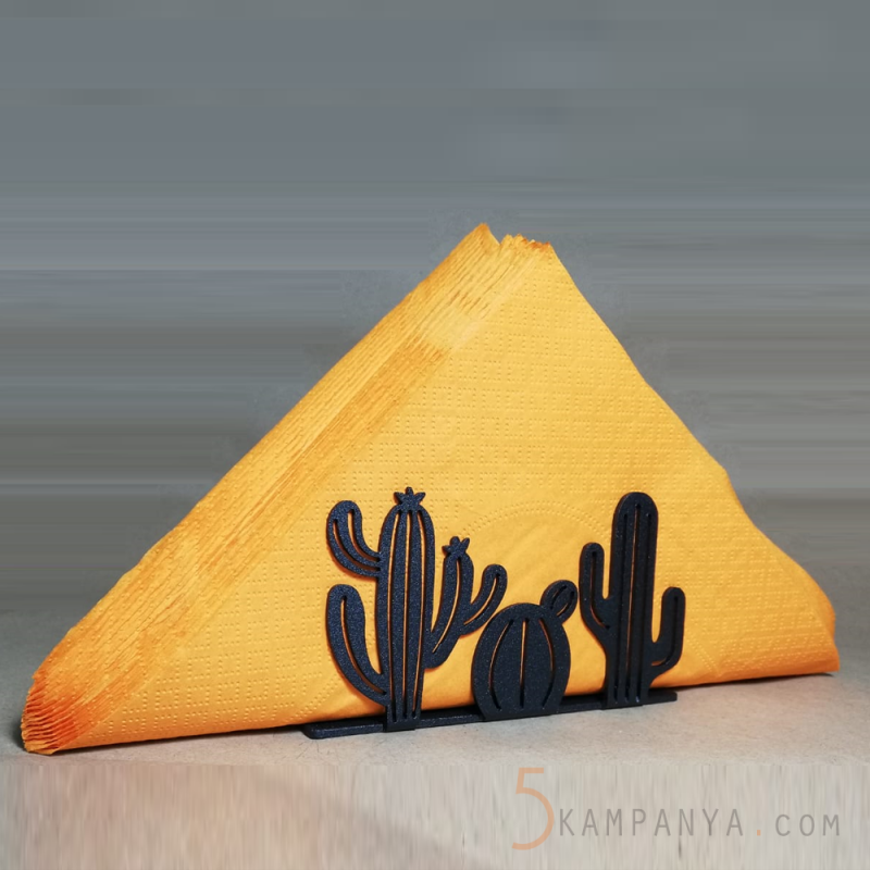 Kaktüs Figürlü Dekoratif Metal Peçetelik	