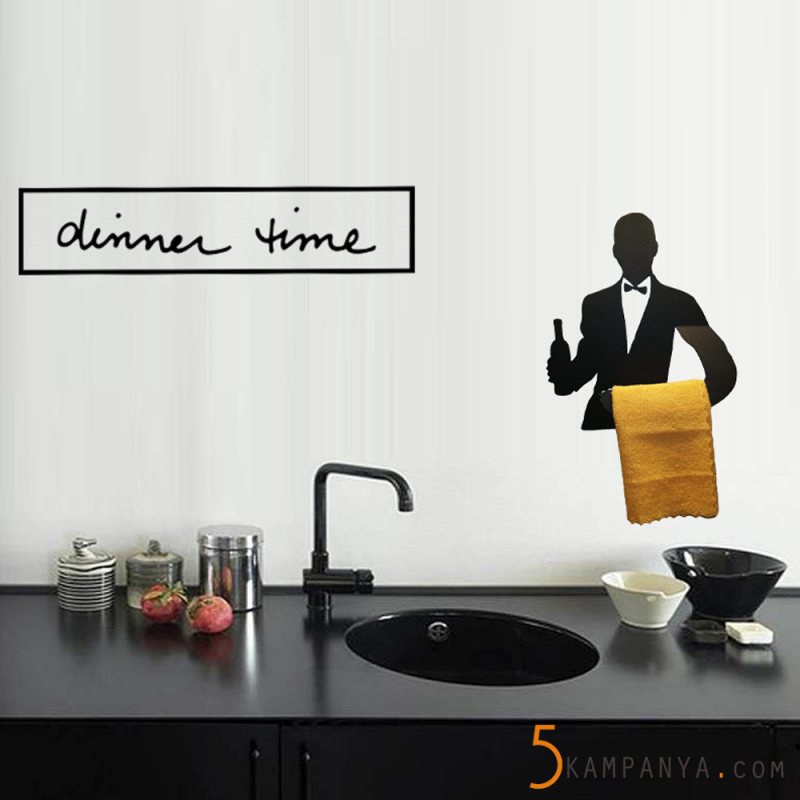 Mutfak El Bezi Askısı, Garson Figürlü