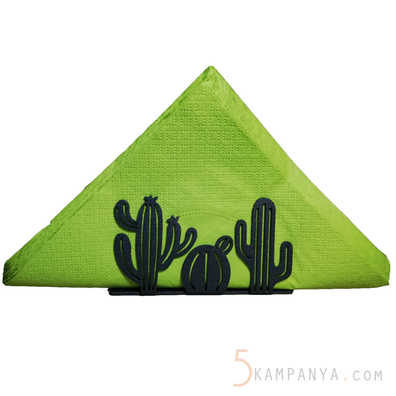 Kaktüs Figürlü Dekoratif Metal Peçetelik	