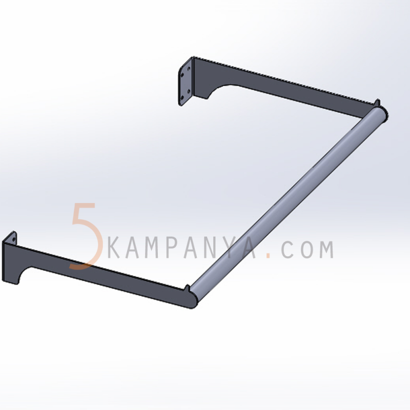 Giyinme Odası U Tipi Askı Taşıyıcı Duvara Sabitlenebilen