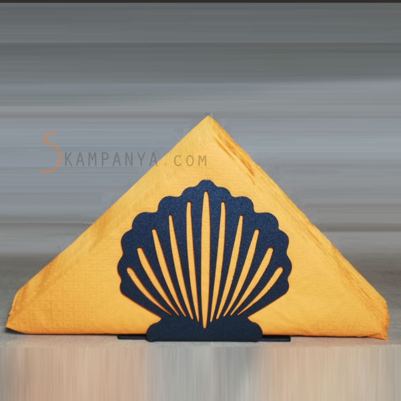 İstiridye Figürlü Dekoratif Metal Peçetelik