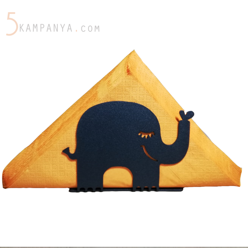 Fil Figürlü Dekoratif Metal Peçetelik