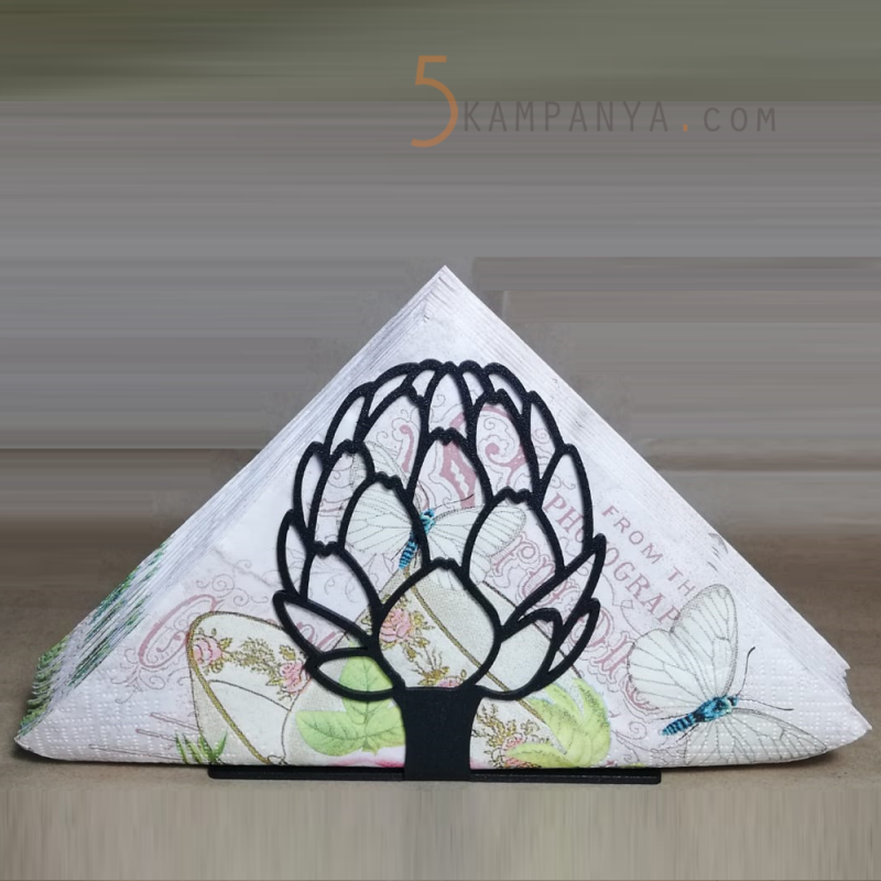 Enginar Figürlü Dekoratif Metal Peçetelik