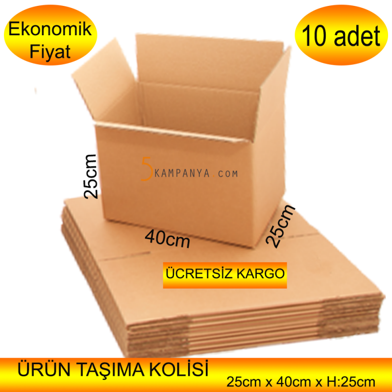 Orta Boy Taşıma Kolisi Karton Koli   10 adet