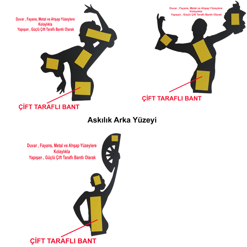 Mutfak El Bezi Askısı,3 Lü Set 