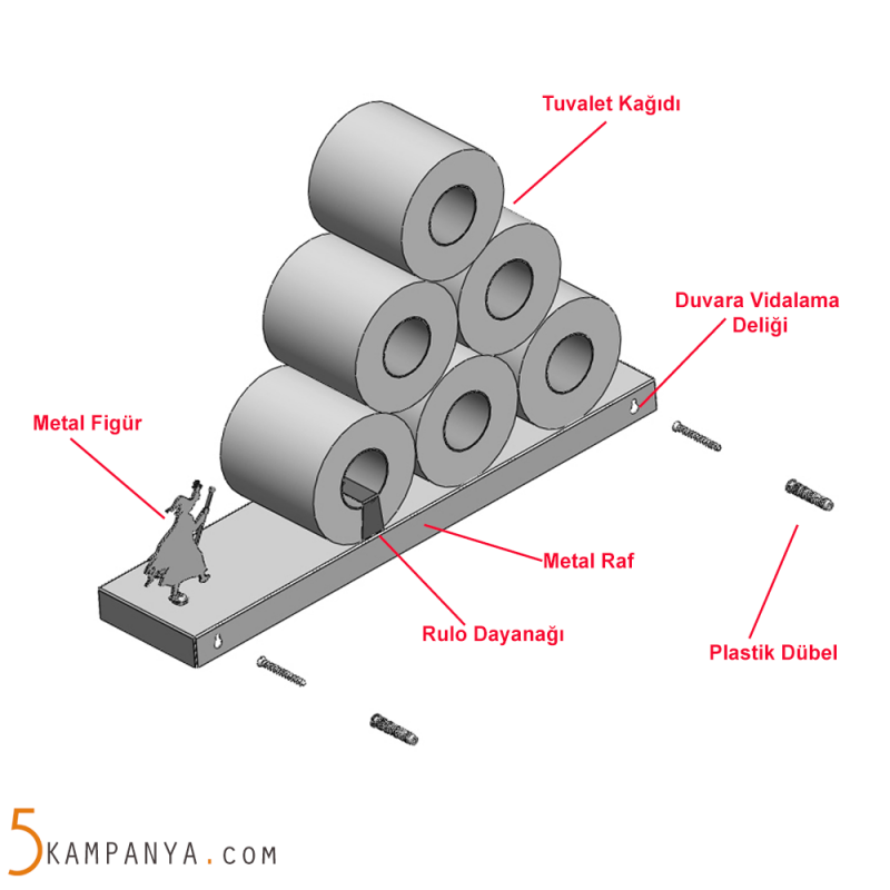 İlginç Tuvalet Kağıtlığı Rafı