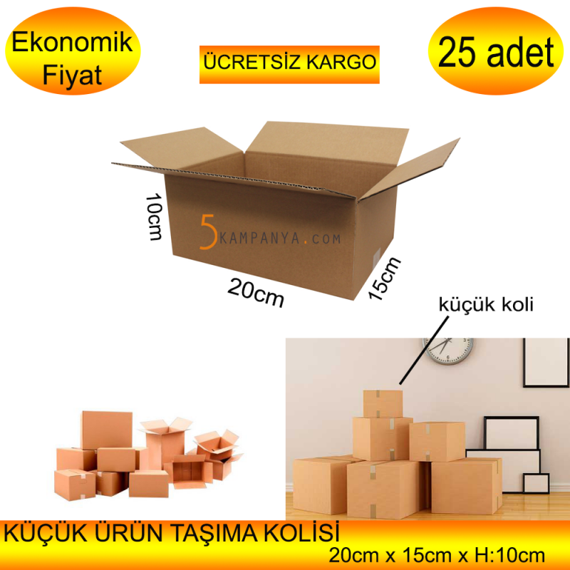 Hediye Kolisi, Boş Karton Koli Küçük Boy   25 adet
