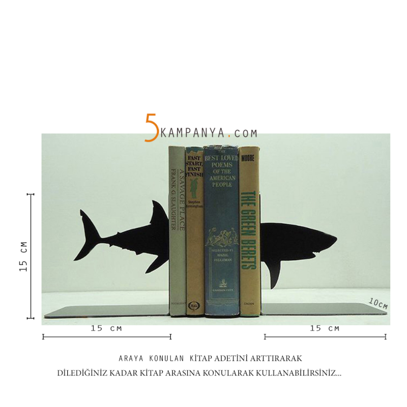 KöpekBalığı Kitap Tutucu
