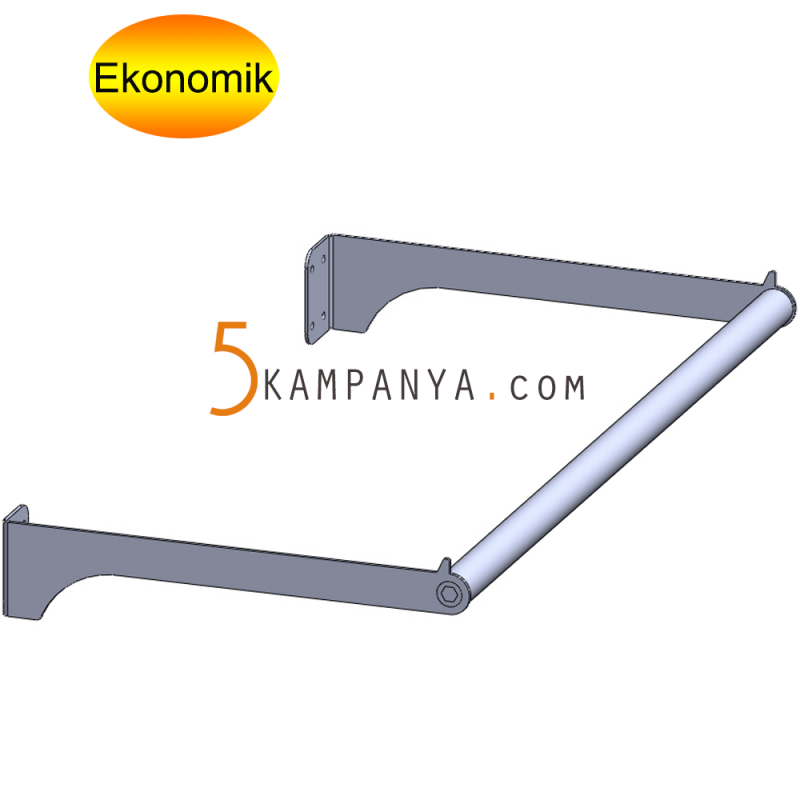 Giyinme Odası Duvara Monte U Tipi Elbise Askı Taşıyıcı