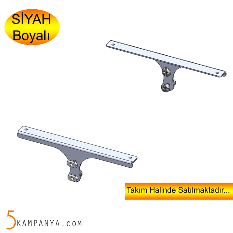 Giyinme Odası Dikme Raf Sistemi , Raf Desteği , SİYAH