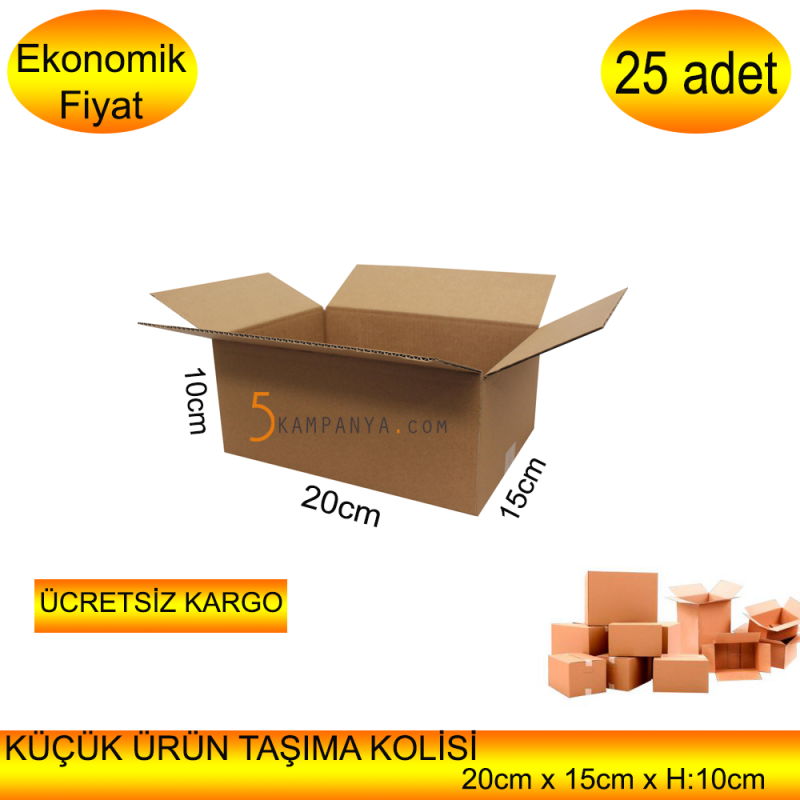 Hediye Kolisi, Boş Karton Koli Küçük Boy   25 adet