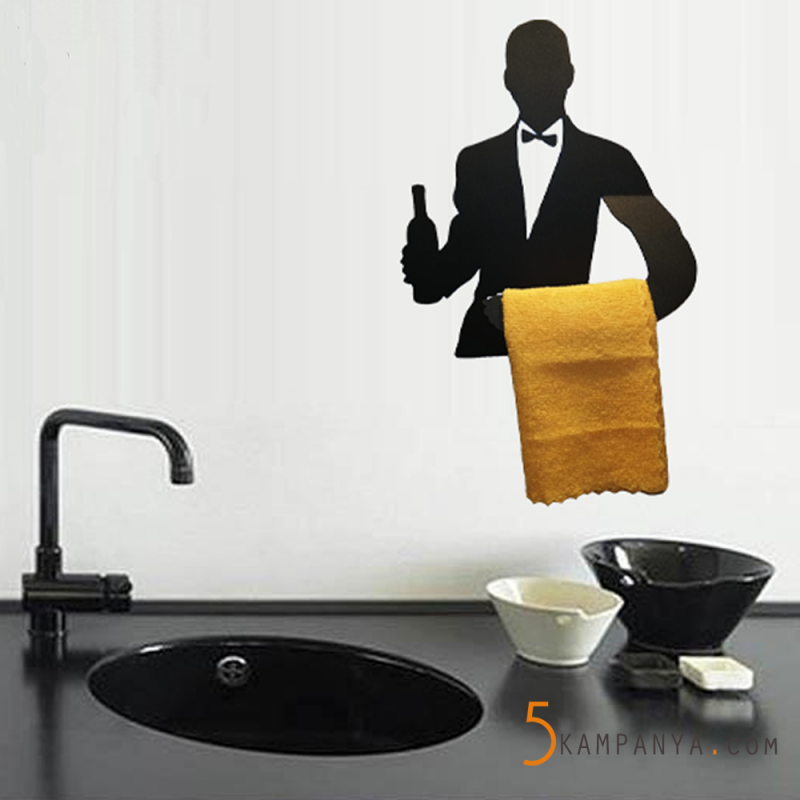 Yapışkanlı Mutfak Bez El Havlusu Askısı