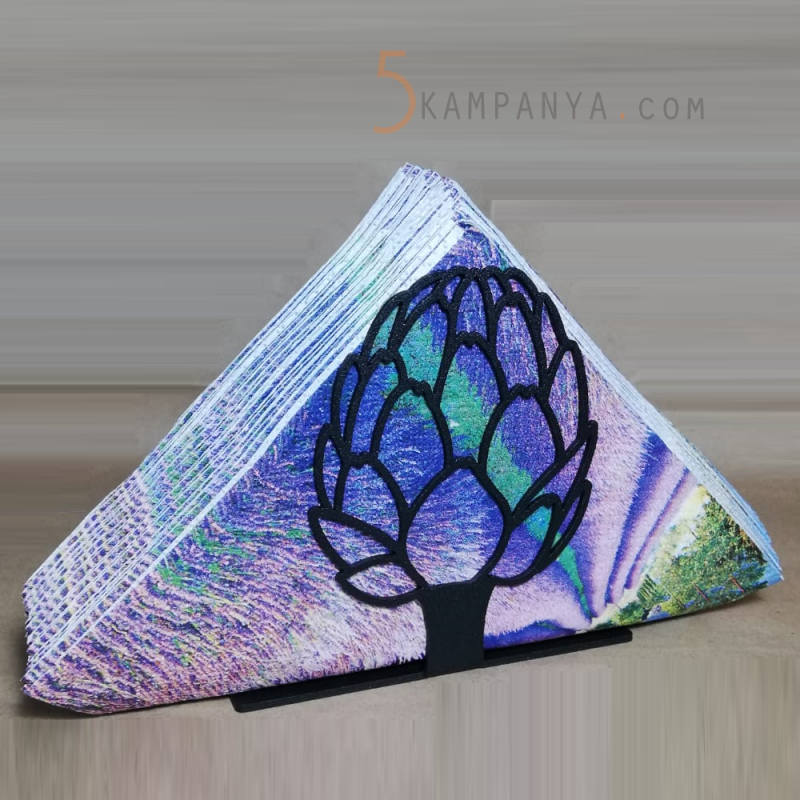 Enginar Figürlü Dekoratif Metal Peçetelik