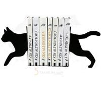 Metal Kitap Tutucu Kedi Figürlü
